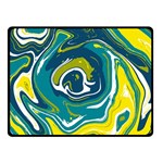 Green Vivid Marble Pattern 14 Double Sided Fleece Blanket (Small)  45 x34  Blanket Front