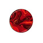 Red Vivid Marble Pattern 15 Hat Clip Ball Marker Front