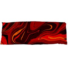 Red Vivid Marble Pattern 15 Body Pillow Case Dakimakura (two Sides) by goljakoff