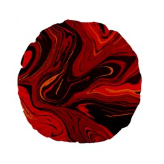 Red Vivid Marble Pattern 15 Standard 15  Premium Flano Round Cushions by goljakoff