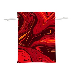 Red Vivid Marble Pattern 15 Lightweight Drawstring Pouch (l) by goljakoff