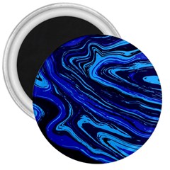 Blue Vivid Marble Pattern 16 3  Magnets by goljakoff