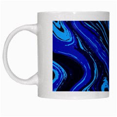 Blue Vivid Marble Pattern 16 White Mugs by goljakoff