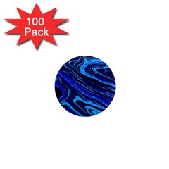 Blue Vivid Marble Pattern 16 1  Mini Magnets (100 Pack)  by goljakoff