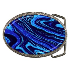 Blue Vivid Marble Pattern 16 Belt Buckles by goljakoff