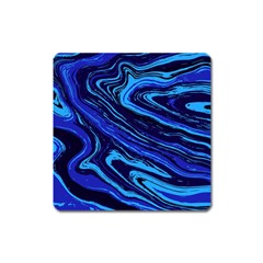 Blue Vivid Marble Pattern 16 Square Magnet by goljakoff