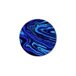 Blue Vivid Marble Pattern 16 Golf Ball Marker Front