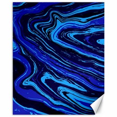 Blue Vivid Marble Pattern 16 Canvas 11  X 14  by goljakoff