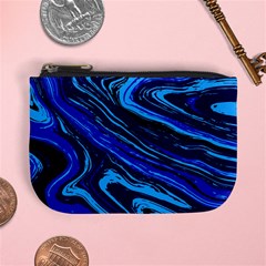 Blue Vivid Marble Pattern 16 Mini Coin Purse by goljakoff