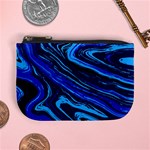 Blue Vivid Marble Pattern 16 Mini Coin Purse Front