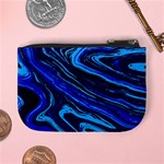 Blue Vivid Marble Pattern 16 Mini Coin Purse Back