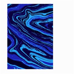 Blue Vivid Marble Pattern 16 Large Garden Flag (two Sides) by goljakoff