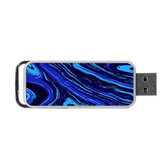 Blue Vivid Marble Pattern 16 Portable Usb Flash (one Side) by goljakoff