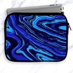 Blue Vivid Marble Pattern 16 Apple iPad 2/3/4 Zipper Cases Front