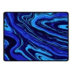 Blue Vivid Marble Pattern 16 Double Sided Fleece Blanket (Small)  45 x34  Blanket Front