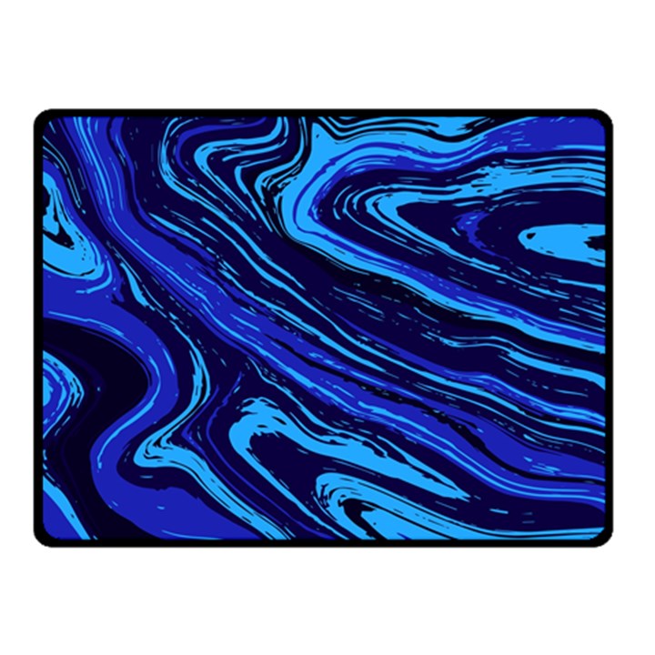 Blue Vivid Marble Pattern 16 Double Sided Fleece Blanket (Small) 