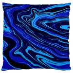 Blue Vivid Marble Pattern 16 Large Flano Cushion Case (Two Sides) Back