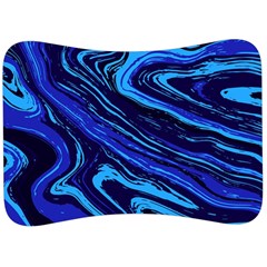 Blue Vivid Marble Pattern 16 Velour Seat Head Rest Cushion by goljakoff