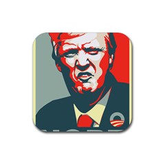 Trump Nope Rubber Coaster (square)  by goljakoff