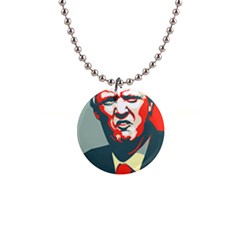 Trump Nope 1  Button Necklace by goljakoff