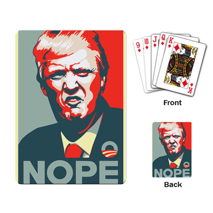 Trump NOPE Playing Cards Single Design (Rectangle)