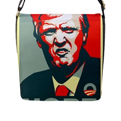 Trump Nope Flap Closure Messenger Bag (l) by goljakoff