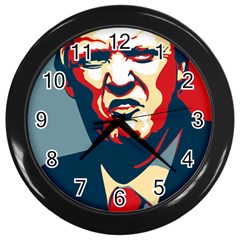 Trump2 Wall Clock (black) by goljakoff