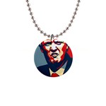 Trump2 1  Button Necklace Front