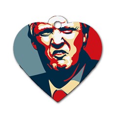 Trump2 Dog Tag Heart (two Sides) by goljakoff