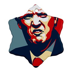 Trump2 Snowflake Ornament (two Sides) by goljakoff