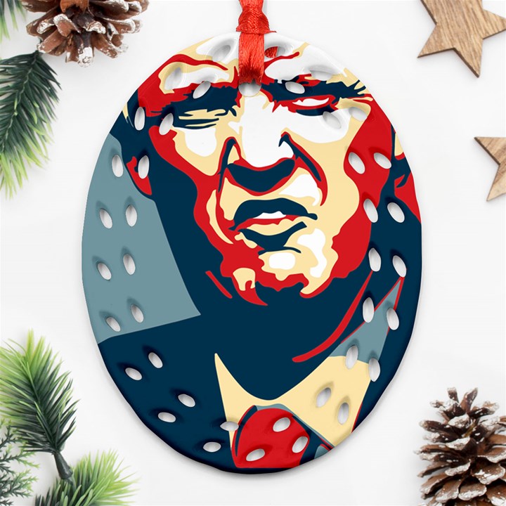 Trump2 Ornament (Oval Filigree)