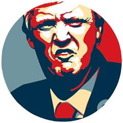 Trump2 Wooden Puzzle Round by goljakoff