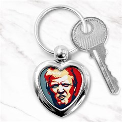 Trump Pop Art Key Chain (heart) by goljakoff