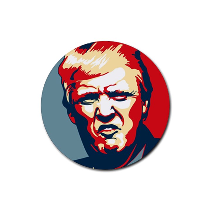 Trump pop art Rubber Coaster (Round) 