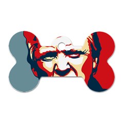 Trump Pop Art Dog Tag Bone (two Sides) by goljakoff