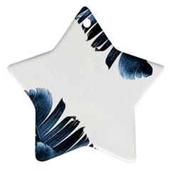 Blue Banana Leaves Ornament (star) by goljakoff