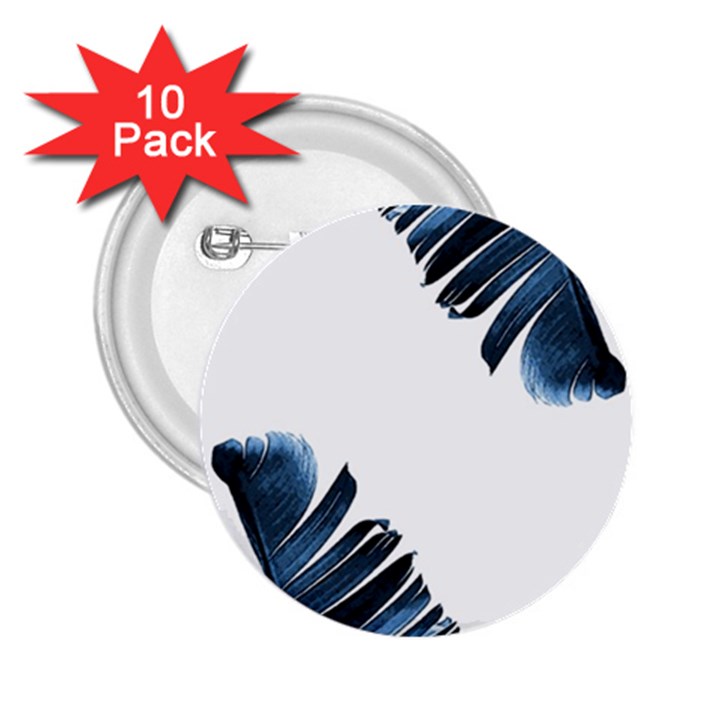 Blue banana leaves 2.25  Buttons (10 pack) 