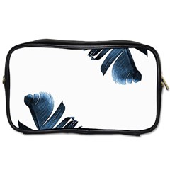 Blue Banana Leaves Toiletries Bag (two Sides) by goljakoff