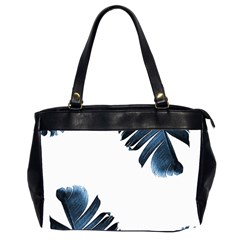 Blue Banana Leaves Oversize Office Handbag (2 Sides) by goljakoff