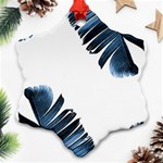 Blue banana leaves Ornament (Snowflake) Front