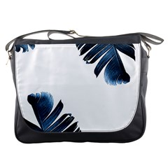 Blue Banana Leaves Messenger Bag by goljakoff