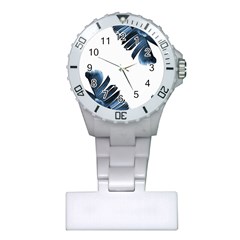 Blue Banana Leaves Plastic Nurses Watch by goljakoff