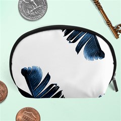 Blue Banana Leaves Accessory Pouch (large) by goljakoff