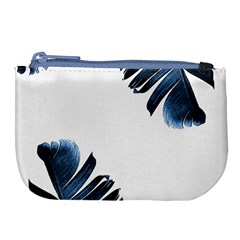 Blue Banana Leaves Large Coin Purse by goljakoff