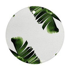 Green Banana Leaves Ornament (round) by goljakoff