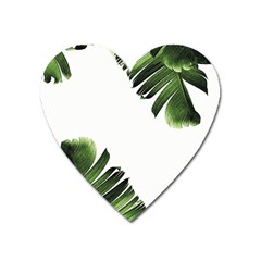 Green Banana Leaves Heart Magnet by goljakoff