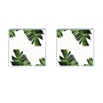 Green banana leaves Cufflinks (Square) Front(Pair)