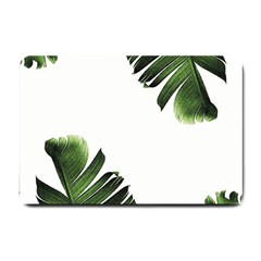 Green Banana Leaves Small Doormat  by goljakoff