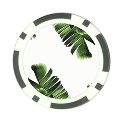 Green Banana Leaves Poker Chip Card Guard by goljakoff