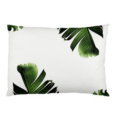 Green Banana Leaves Pillow Case by goljakoff